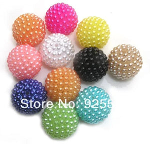 100pcs 20mm Acrylic Pearls Ball Beads for Chunky Necklace & Bracelet DIY
