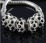 100pcs Rhinestone Spacers Beads Charm Bracelets 10x6mm