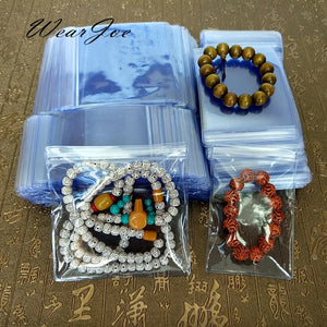 100pcs Thicken PVC Zip Lock Bag Jewelry Storage Pouches