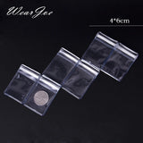 100pcs Thicken PVC Zip Lock Bag Jewelry Storage Pouches