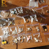 100pcs Thicken PVC Zip Lock Bag Jewelry Storage Pouches Self Seal
