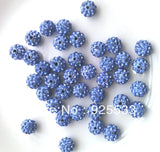 100pcs 10mm Sky Clay Crystal Rhinestone Balls Loose Beads DIY