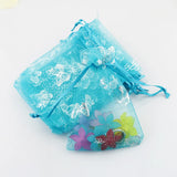 100pcs Butterfly Organza Bags 9x12cm Jewelry Gift Packaging Pouches