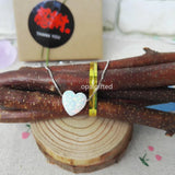 10MM Opal Heart Pendant Necklace Good Fire Synthetic Opal Heart Necklace