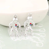10PCs 13*25MM Dull Silver 3D Spaceman Pendants DIY Jewelry Findings