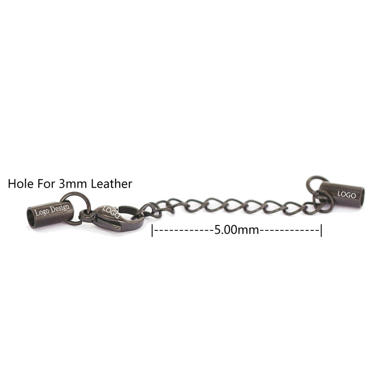 10Pcs Stainless Steel Lobster Clasps Set For 3MM Leather Bracelets