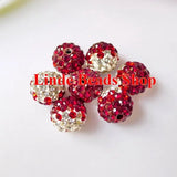 10mm Gradual Red Crystal Clay Beads for Christmas Ornaments