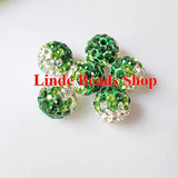 Crystal Clay Beads Christmas Ornaments - Green SH10033