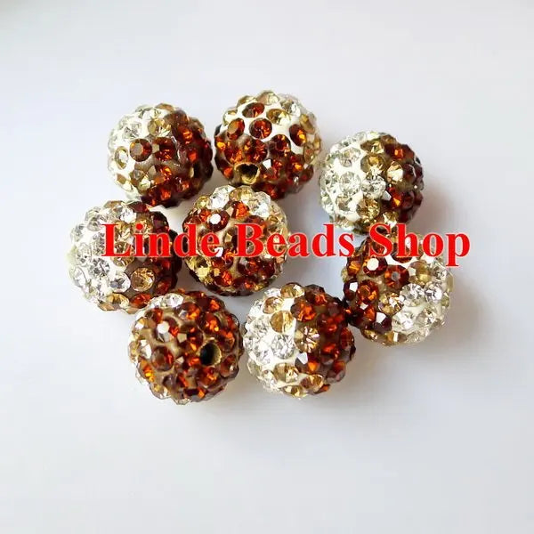 10mm Shamballe Beads Christmas Ornaments Clay Crystal Finding Ball