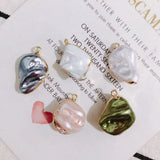 10pcs Colorful Pearl Jewelry DIY Charms Irregular Shaped Pendants
