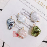 10pcs Colorful Pearl Jewelry DIY Charms Irregular Shaped Pendants