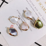 10pcs Colorful Pearl Jewelry DIY Charms Irregular Shaped Pendants