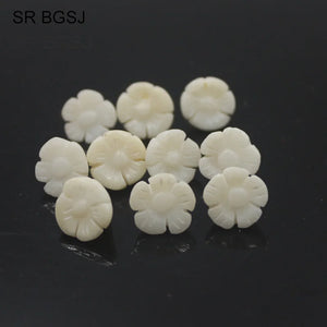 10pcs Natural Carved Rose Flower Coral Gems Jewelry Making Spacer Craft Beads