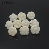 10pcs Natural Carved Rose Flower Coral Gems Jewelry Making Spacer Craft Beads
