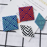 10pcs Resin Charms Geometric Square Acrylic Necklace Pendants