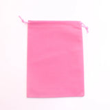 10pcs Pink Velvet Bag 15x20cm Jewelry Wedding Gift Drawstring Pouch