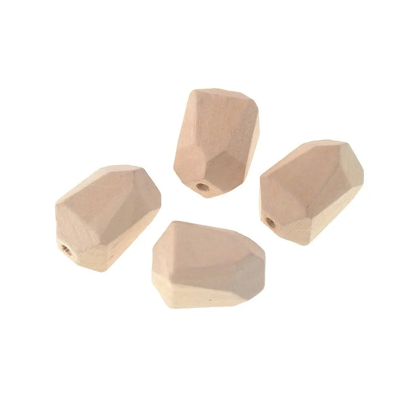 10pcs Geometric Wood Spacer Beads for Jewelry DIY Wooden Necklace
