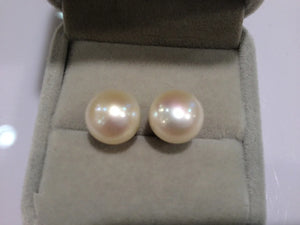 Natural Fresh Water Pearl Studs Earring 925 Silver Real Pearl Earring