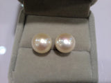 Natural Fresh Water Pearl Studs Earring 925 Silver Real Pearl Earring