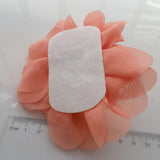 Chiffon Flowers Flat Back Fabric Roses Headwear Clothing, 6 pcs/lot