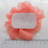 Chiffon Flowers Flat Back Fabric Roses Headwear Clothing, 6 pcs/lot