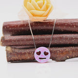 12mm Opal Smile Face Necklace 925 Sterling Happy Face Jewelry
