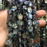 15" Abalone Shell Beads for Jewelry Making DIY