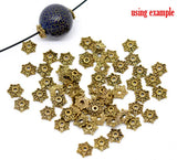 1500pcs Antique Tone Flower Bead Caps Findings 8x7mm
