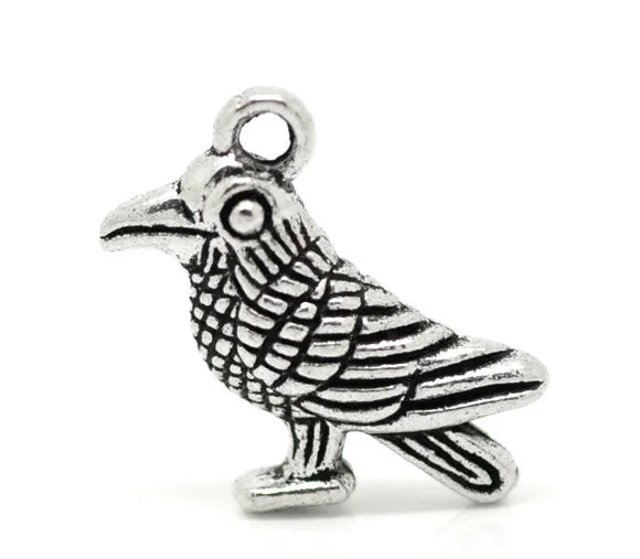 150pcs Antique Bird Charms Pendants 19x13mm J0359F