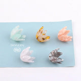 15pcs 19*25MM 3D Acetic Acid Acrylic Flower Caps Charms for Earring Ornament