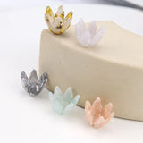 15pcs 19*25MM 3D Acetic Acid Acrylic Flower Caps Charms for Earring Ornament