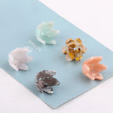 15pcs 19*25MM 3D Acetic Acid Acrylic Flower Caps Charms for Earring Ornament