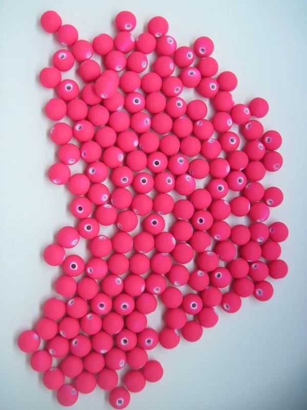 1600pcs 8mm Acrylic Rubber Beads for Jewelry Making
