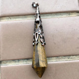 81mm Carnelian Jaspe Crystal Tiger Eye Opal Pendant Bead
