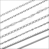 925 Sterling Silver Necklace Chains Jewelry DIY Findings 10pcs