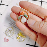 Colorful Crystal Rhinestone Paved Round Pendant Charms 23*28mm