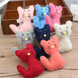 Crochet Wool Felt Cartoon Cat Doll Hair Jewelry Elastic Band DIY
