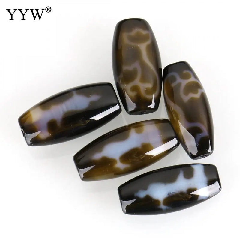 1pc 29x13mm Natural Tibetan Dzi Beads High Quality for DIY Jewelry