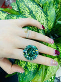 5-15mm Green Moissanites Round Brilliant Cut Sic Material Stone for Jewelry