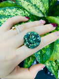 5-15mm Green Moissanites Round Brilliant Cut Sic Material Stone for Jewelry