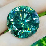 5-15mm Green Moissanites Round Brilliant Cut Sic Material Stone for Jewelry