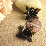 20 pcs 3D Rose Flower Charms Brass Bead Caps DIY Jewelry Findings