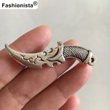 20 pcs Antique Silver Dagger Charms Stiletto 14*47mm Metal Alloy Pendant