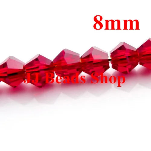 200pcs/Lot 8mm Garnet/Dark Red Chinese 5301 Bicone Crystal Beads Strand