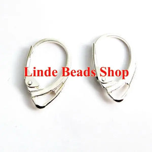 200pcs Leverback Earring Finding Hook 10x18mm with 6mm Collet LE0036
