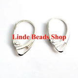 200pcs Leverback Earring Finding Hook 10x18mm with 6mm Collet LE0036