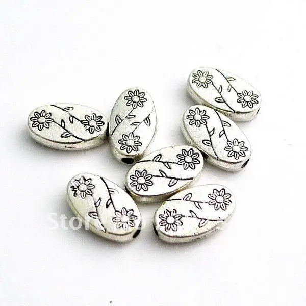200pcs 10x6mm Old Silver Zinc Alloy Bead Beads ADS046