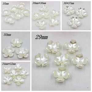 20Pcs Shell Flower Scrapbook Pearl Beads Sewing Button DIY Material Findings
