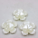 20Pcs Shell Flower Scrapbook Pearl Beads Sewing Button DIY Material Findings