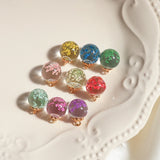 20pcs 16*21mm Round Glass Crystal Ball Beading Charms DIY Jewelry Findings